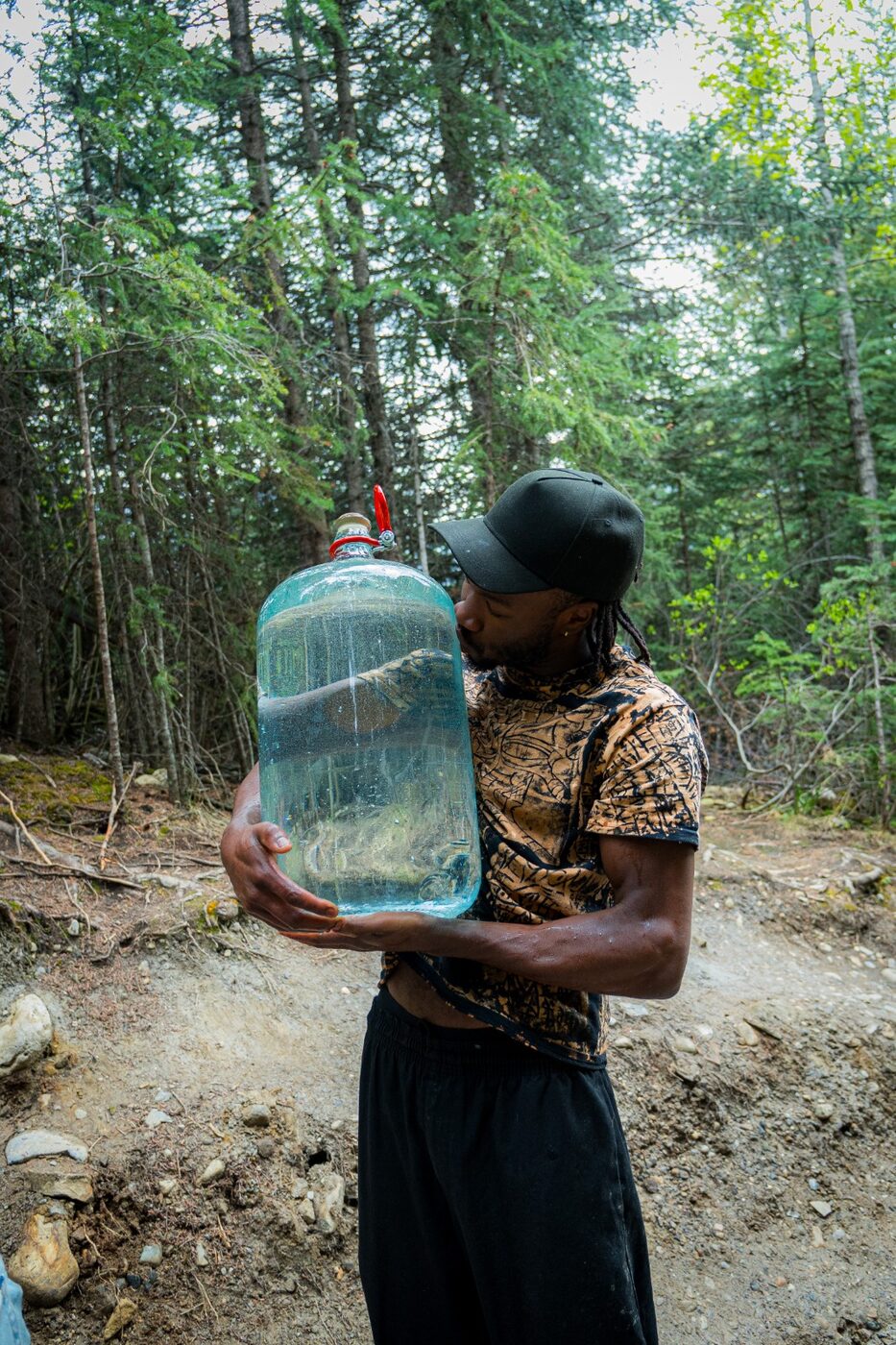 Gabriel with water jugs